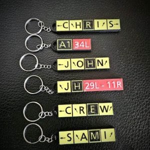 Taxiway sign keychain (pack of 3) - Customisable - Aviation and Airport signs