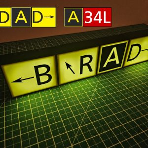 Taxiway sign Decor - Customisable - Aviation and Airport signs - with optional lights