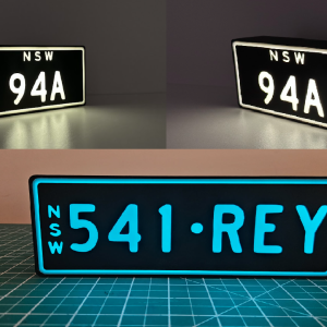 Custom Number Plate Light Box  – Personalised License Plate Decor